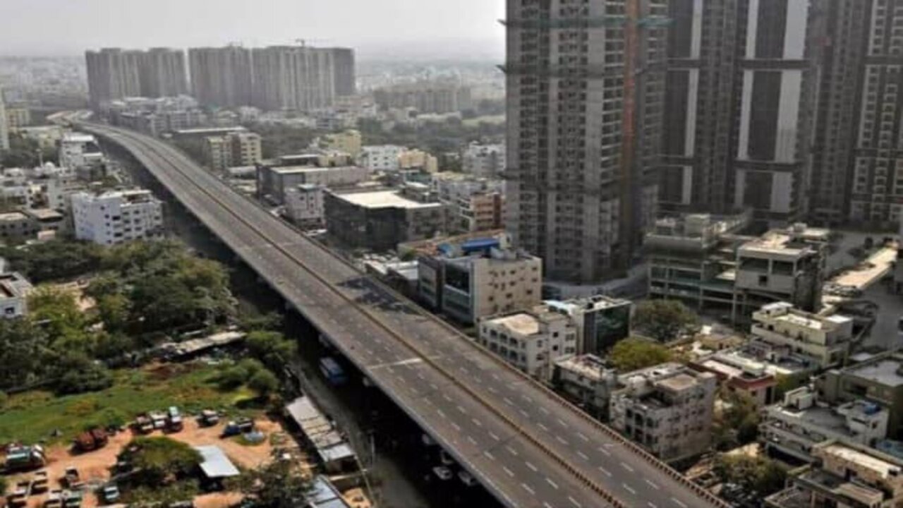 Hyderabad: One of the longest flyovers to be built under Telangana’s Strategic. Hyderabad: One of the longest flyovers to be built under Telangana’s Strategic.